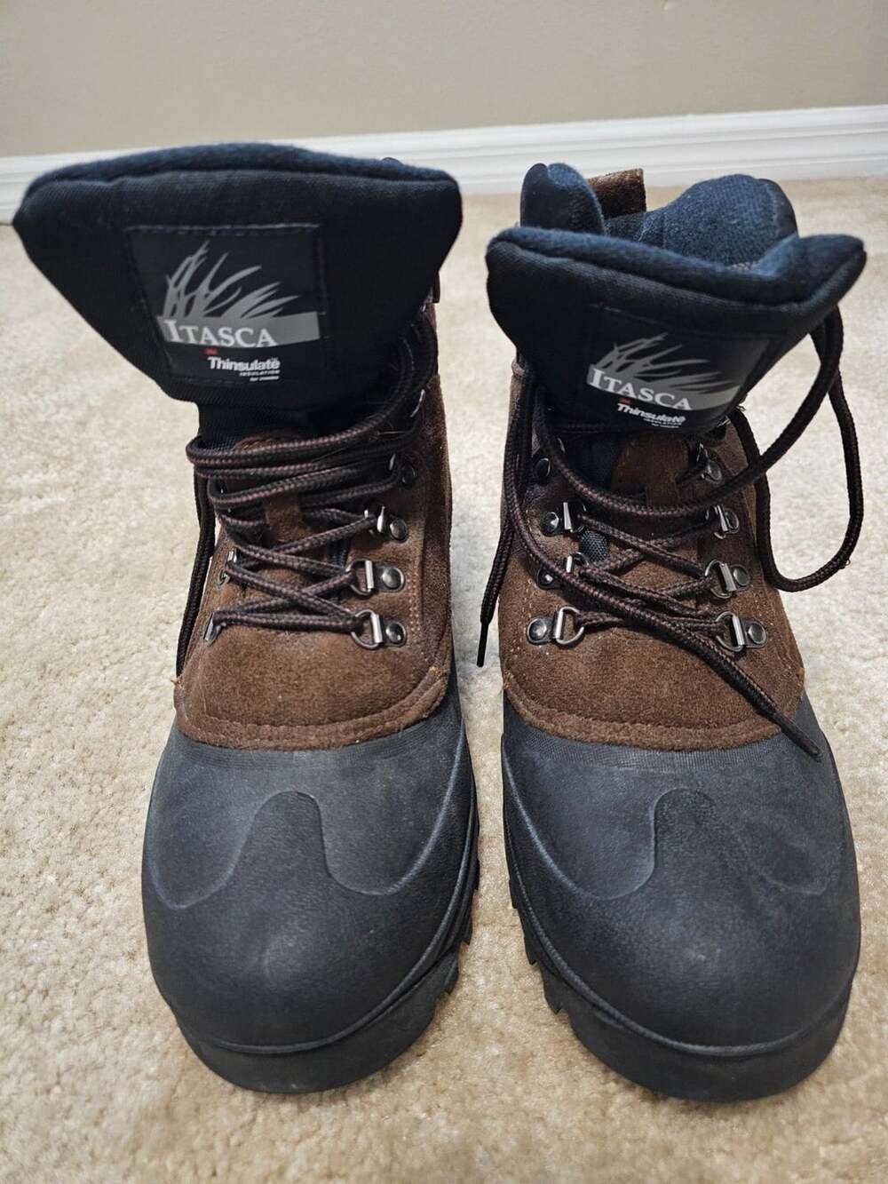 Itasca Men's Brown Hiking Boots Size 10 Lace Up Lug Sole 642070 NWT